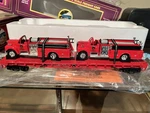 Mth Premier #20-98114 Flatcars W/ Red Fire Trucks. Fixed Price $59.95.