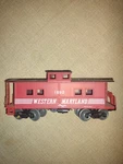 Weaver O27 Western Maryland Caboose, Un Tested. Fixed Price $32.95.