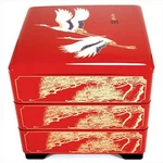 Japanese Stack Box 3 Tiers Red S-4118. Fixed Price $28.95.