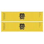 New Kato 80055G 40' Intermodal Container Mediterranean Shipping With Magnet (2). Fixed Price $37.49.