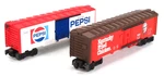 Lionel Trains Kfc #7509 & 6-7800 Pepsi Box Cars, 2-PACK, Gauge, No. Fixed Price $100.00.