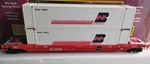 New Mth Premier 20-9502L Burlington Northern Husky Stack Car W/ Containers. Fixed Price $109.99.