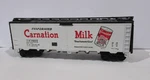 Ho Scale Athearn Carnation Milk 40' Steel Reefer W/ Kadees Cm 25003 Fair Cond.. Fixed Price $6.00.