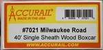 Accurail Ho #7021 40' 6-PANEL Single-sheathed Boxcar W/wood Doors & Ends. Fixed Price $20.08.