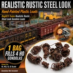 Ho Scale Gondola Loads 1:87 Rustic Scrap Metal Fx Hand-painted Bag Fills 4. Fixed Price $18.99.