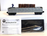Ga Lionel #6-26852 Pwc 3562-25 Santa Fe Operating Barrel Car- Nib. Fixed Price $41.25.