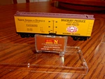 Micro-trains 049 00 981 New N-scale Bradbury Produce Reefer #6283. Fixed Price $24.50.