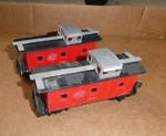 Lot Of Vintage 1960S Ho Scale Marx Nyc 20295 Caboose Cars 4 1/2" Long. Fixed Price $23.00.