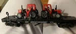 American Flyer 6-48509 Flat Car W/2 Die-cast Farm Tractors. Fixed Price $40.00.