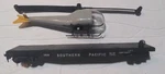 Lionel Ho #0806 Southern Pacific Flat Car + Navy Helicopter. Fixed Price $70.00.
