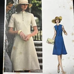 Vintage 1960S Vogue 1048 Sybil Connolly Mod A-line Dress Sewing Pattern Cut. Fixed Price $36.00.