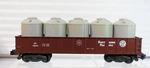 American Flyer Southern Pacific 1986 Gondola &5 Canisters By Lionel 6-48500. Fixed Price $32.00.