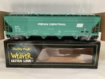 Weaver 3-RAIL Penn Central 4 Bay Centerflow Covered Hopper Car! Scale. Fixed Price $79.99.