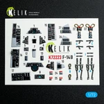 Kelik K72223 F-14B Tomcat Interior 3D Decals (for Academy Model Kit) Scale 1:72. Fixed Price $17.01.
