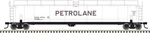 Atlas Scale 33,000-GALLON Tank Car (3-RAIL) Petrolane (white/green/red) #16996. Fixed Price $63.99.