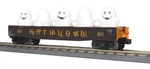 Mth Railking Halloween Gondola Car With Flickering Lighted Gauge, Black. Fixed Price $126.99.