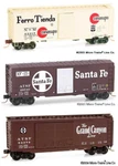 Micro-trains Line 'n' 3-PACK 40' Box Car Set Atsf, & Ndem. Fixed Price $66.50.