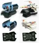 2PC 2012 Micro Scalextric Star Wars Ho Slot Car X-wing And Tie Fighter Set. Fixed Price $74.99.