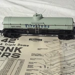 Ho Scale Athearn 1579 Firestone Single Dome Tank 40 Ft Center Car 30902 Kd Latex. Fixed Price $18.00.