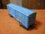 Post War Lionel Gauge Air Ex Spinning Tackle Blue Boxcar #6044. Fixed Price $13.43.