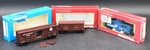 (3) Mantua Conrail Caboose 726-572, Southern 835-040 & Horse Car 722-003. Fixed Price $40.60.