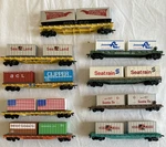 Ho Piggyback Flat Cars With Trailers/contrainers - Sold Separately. Fixed Price $14.99.