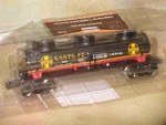 Menards Santa Fe 3-DOME Tank Car #36990 Item# 279-3573. Fixed Price $16.00.