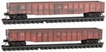 Micro-trains Mtl N-scale 50FT Gondolas Great Northern/gn Weathered 2-PACK. Fixed Price $55.69.