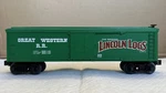 Lionel Great Western Reefer Boxcar 6-26192 With Lincoln Logs Buildings C8. Fixed Price $69.95.