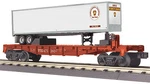 Mth Railking O Trains #475260 Pennsylvania Flat Car W' 40' Trailer 30-76610. Fixed Price $39.00.