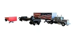 Lionel Gauge Up 16376 Flatcar W/ Usa Tractor/trailer & Red Tofc Lot. Fixed Price $44.95.