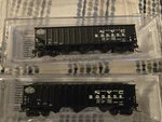 Bluford Shops Scale 3 Bay Coal Hoppers Nyc 2 Car Set. Fixed Price $36.00.
