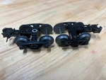 Atlas Scale 3-RAIL Trucks With Couplers. Fixed Price $26.00.