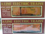 K-line 75011 & 75034 Sfrd "map Series" Classic Reefer Used Boxes. Fixed Price $49.99.