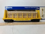 Industrial Rail O-27 Gauge Pennsylvania Bulkhead Flat Car W/ Custom Wood Load. Fixed Price $26.95.