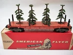 24558 American Flyer Cp Christmas Tree Transport Flatcar In Ob Lot II8-F39. Fixed Price $239.99.