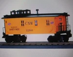 Rail King By Mth, #RK-7707L Chicago Northwestern Yellow Caboose, O-scale New. Fixed Price $33.00.