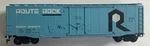 Athearn Ho-scale Route Rock #516017 Blue 50-FT Plug Door Boxcar Rtr Ready-to-run. Fixed Price $9.95.