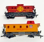 Vtg Lot Of Ho Scale Cabooses Life-like Santa Atsf & Bachmann Union Pac 207. Fixed Price $28.00.