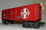 Lionel 50' Double Door Box Car Santa Fe Disc Couplers Rd# 7902 - 27. Fixed Price $22.00.