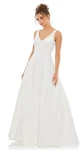 Mac Duggal Ieena Classic Sleeveless A-line Ball Gown White Size 6. Fixed Price $90.00.