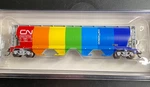Scale Bachmann Canadian National Rainbow Cylind Hopper 19151 #370708 Mint. Fixed Price $28.95.