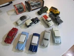 Scale Mix Of Ertl/mth Auto Transport Cars, Trucks, Motorcycles. Fixed Price $60.00.