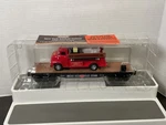 Menards Gauge New York Central Flat Car With Fire Truck 279-8320 Train. Fixed Price $54.95.