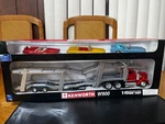 K-line Long Hauler Kenworth W900 1/43RD Scale Red Cab 15213A W/ Cars. Fixed Price $49.49.
