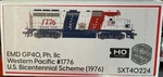 New Mint Wp Western Pacific Ho GP40 Scale Trains Rivet Counter #1776. Fixed Price $265.00.
