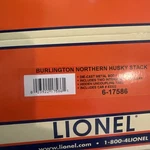 Lionel 6-17586 Burlington Northern Husky Stack #63322 Gauge. Fixed Price $99.99.