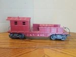Vintage 1950'S Marx Gauge At & Sf Santa Fe Work Caboose. Fixed Price $24.95.