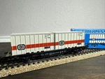Ho M Rklin 4664 Db Double Container Wagon Flat Car W/box T-45. Fixed Price $22.00.