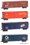 Micro-trains Line 'n' 4-PACK 50' Box Car Set M-k-t, Wccl,ta&g Mec. Fixed Price $104.95.